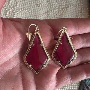 Kendra Scott Gold and Ruby Earrings